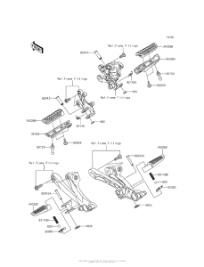 ZX1400 Подножки