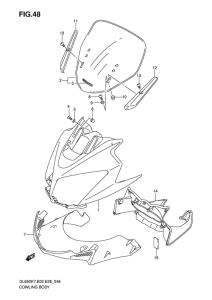DL650 (ABS) Cowling body