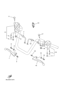 YP250 Handle switch. lever