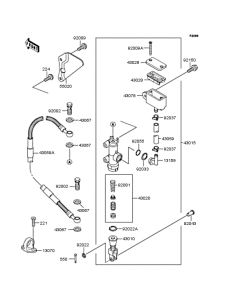 KX125 Задний торм цилиндр