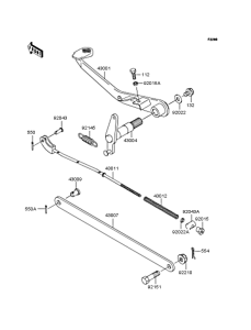BJ250 Педаль тормоза