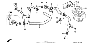 VT1100C Патрубки охлаждения