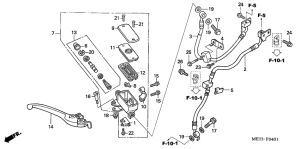 CBF500 (ABS) Fr. brake master cylinder