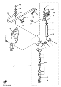 WR400F Задний торм цилиндр