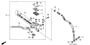 NX125 Fr. brake master cylinder
