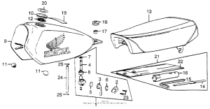 MR50 Fuel tank + seat + tool set