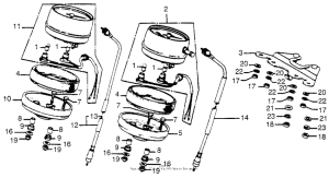 CB750 Спидометр + тахометр