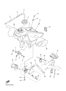 WR250F Топливный бак