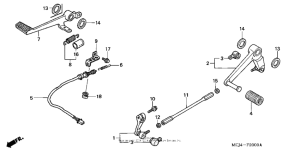 CBR900RE Педали