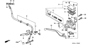 CMX250C Fr. brake master cylinder