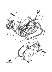 RT180 Crankcase cover ass`y  (v