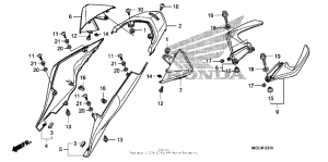VFR1200F (DCT) Задний обтекатель