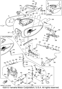 XVS1100AP Топливный бак