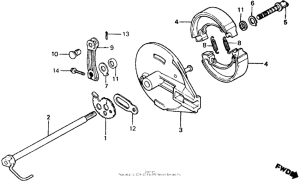 XR500R Задний тормоз