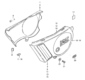 TS125 Обтекатель задний