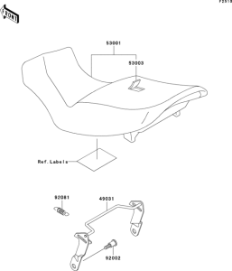 EX250 Сиденье