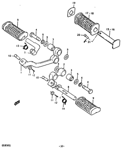 GS850 Подножки