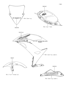 EX650 デカール(ブラック)(KHF)