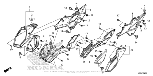 MSX125 Боковые обтекатели