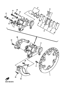 WR250F Задний суппорт