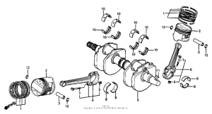 VF700F Коленчатый вал и поршни