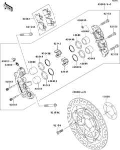 VN1600 Передний тормоз