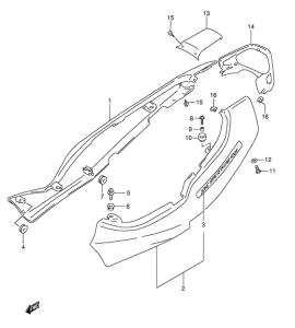 GSF1200S Обтекатель задний