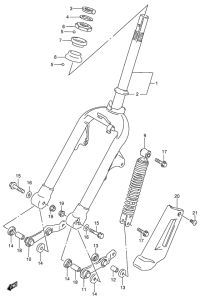 AG100 Вилка передней оси