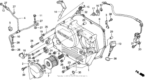 XR250R Крышка картера правая