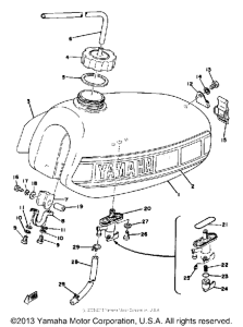 YZ100E Топливный бак