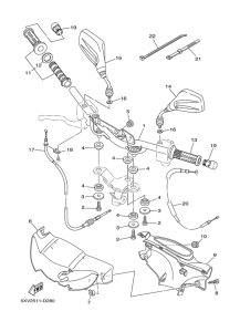T110 Steering handle & cable