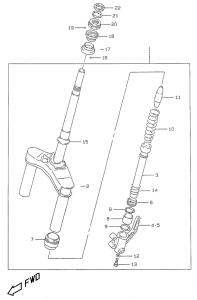 AY50 Вилка передней оси