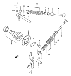 FB80 Распредвал  /  клапан