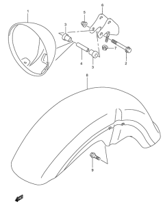 GZ250 Фара головного света