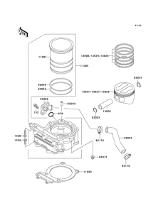 KL250 Цилиндр / поршень