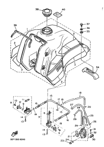 XT500Z Топливный бак