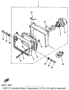XT350TC (CA ED.) Фара
