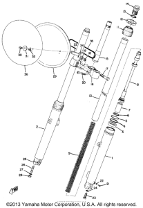 MX360 Передняя вилка