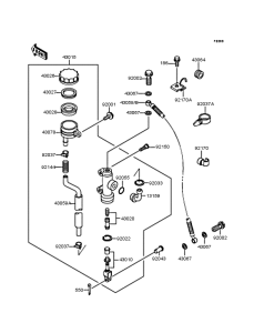 ZX400 Задний торм цилиндр