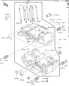 KZ1000 Картер двигателя