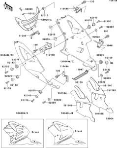 ZX750 Cowling lowers(zx750-l3)
