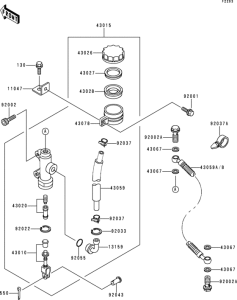 ZR1100 Задний торм цилиндр