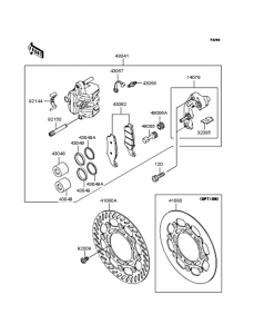 KX125 Передний тормоз