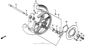 CM450 Cm450a front wheel 83