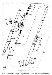 XJ550RH Передняя вилка