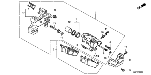 CR85R Задний суппорт