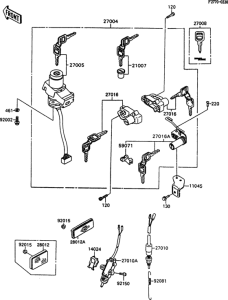 ZX600 Замок зажигания