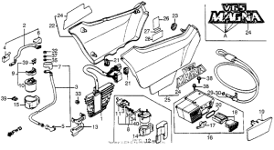 VF1100C Side cover + rectifier