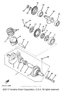 SR185J Коленчатый вал и Поршень