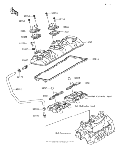 ZX636 Крышка головки цилиндров